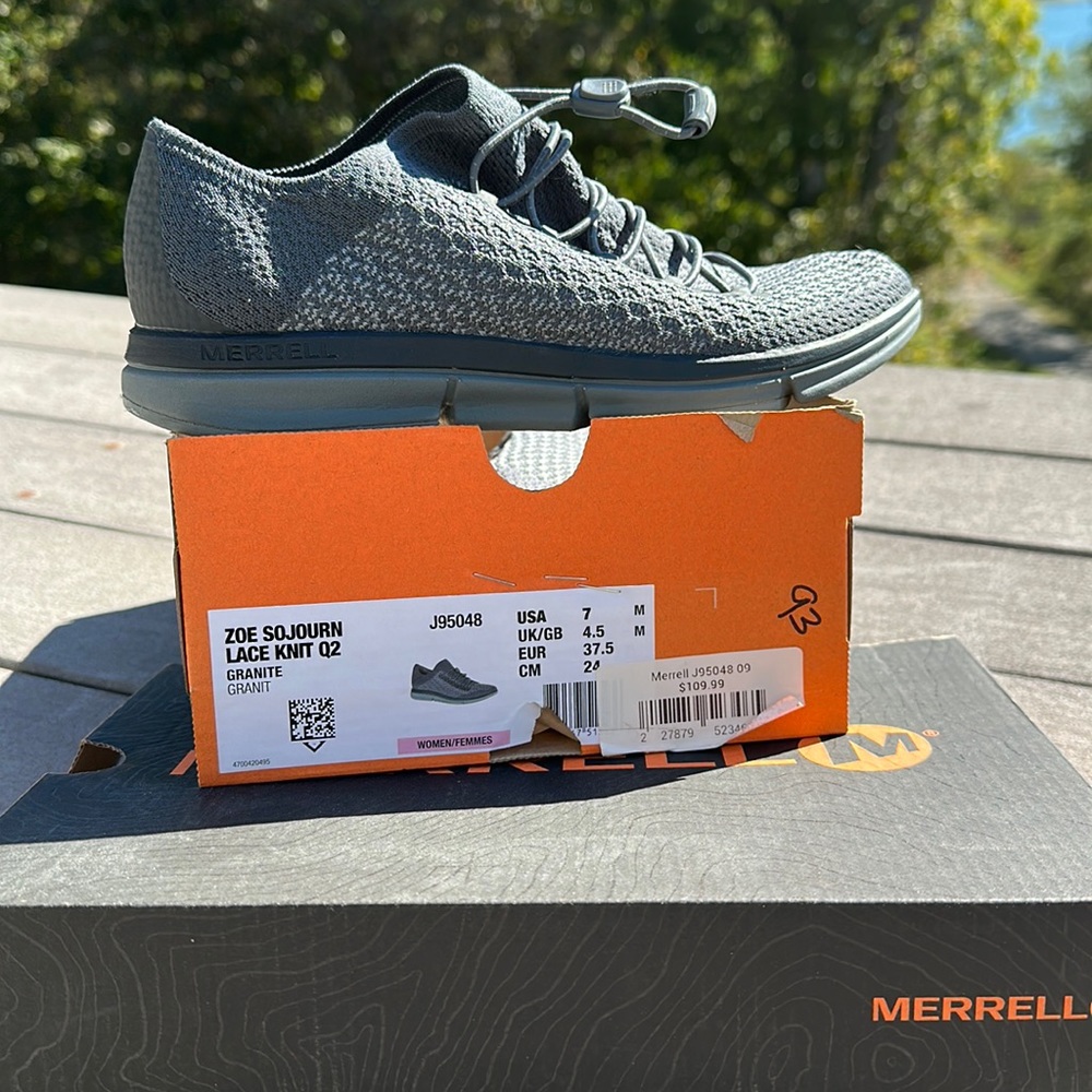 Merrell new Zoe Sojourn Lace Knit Granite color